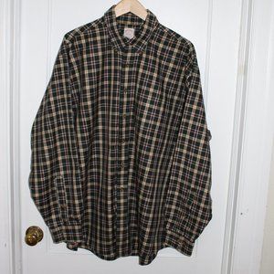 Brooks Brothers plaid button down shirt, sz XL